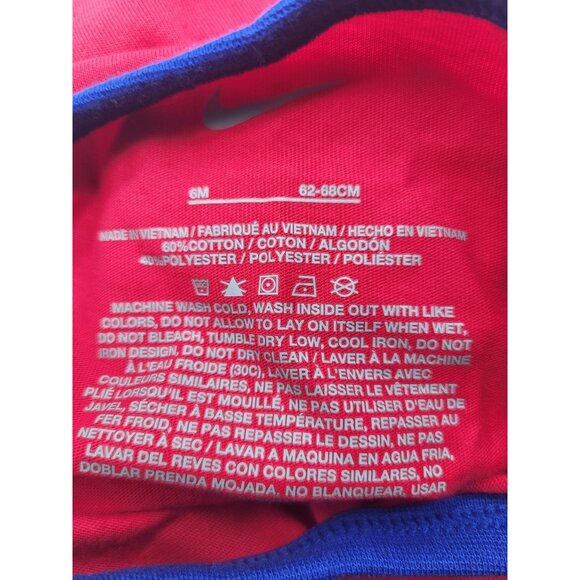 NIKE Baby 6M Set of 3 Game Royal One Piece Bodysuits Red Blue Gray Swoosh NWT - Picture 6 of 6